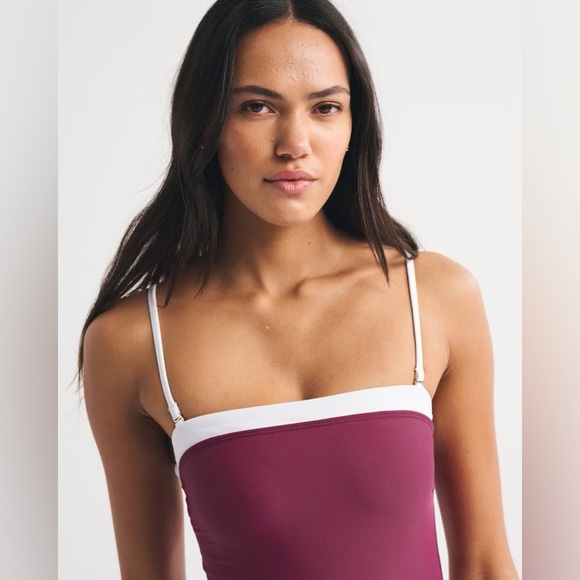 NWT A&F Marina One-Piece Swimsuit SIZE: LARGE TALL - Picture 2 of 6